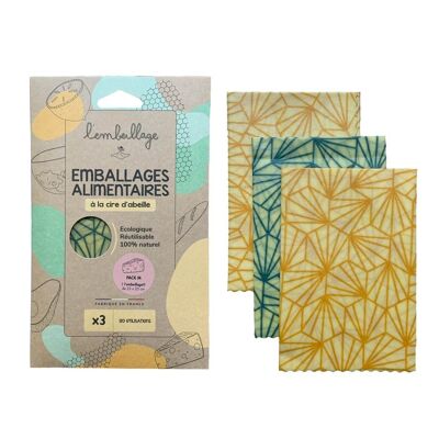 Le Beewrap - Pack M - 3 formats moyens