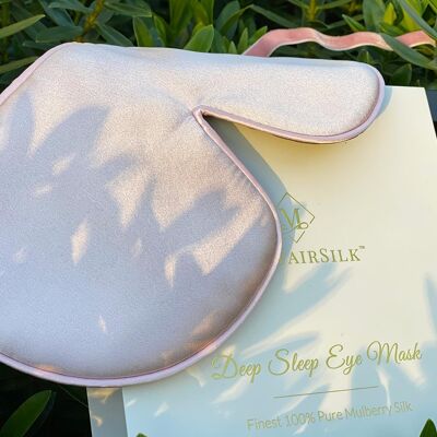 Precious Pink Silk Sleep Mask and Silk Hair Ties Gift Set