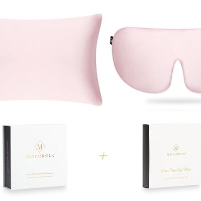 Precious Pink Silk Sleep Gift Set - Standard Pillowcase