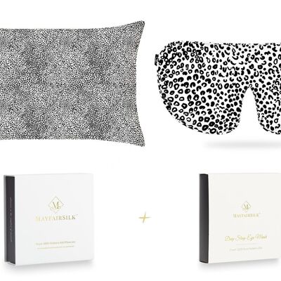 Leopard Pure Silk Sleep Gift Set - Standard Pillowcase