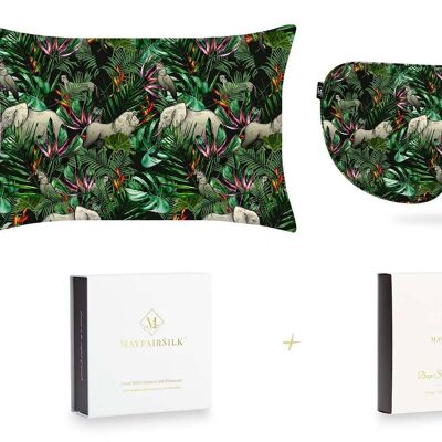 Jungle Pure Silk Sleep Gift Set - Standard Pillowcase