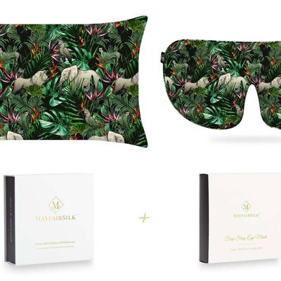 Jungle Pure Silk Sleep Gift Set - Super King Pillowcase