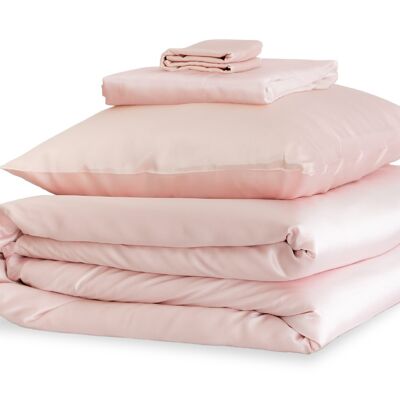 Precious Pink Silk Duvet Set - Double / Standard Pillowcases