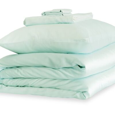 Teal Breeze Silk Duvet Set - Emperor / Standard Pillowcases