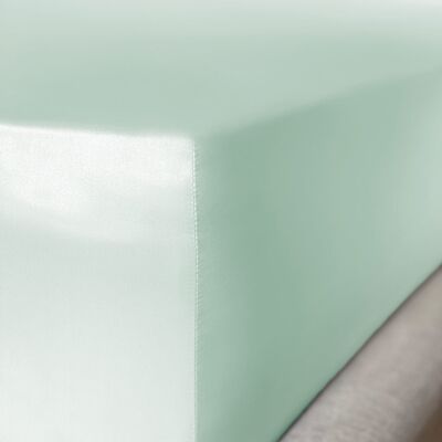 Teal Breeze Pure Silk Fitted Sheet - Single