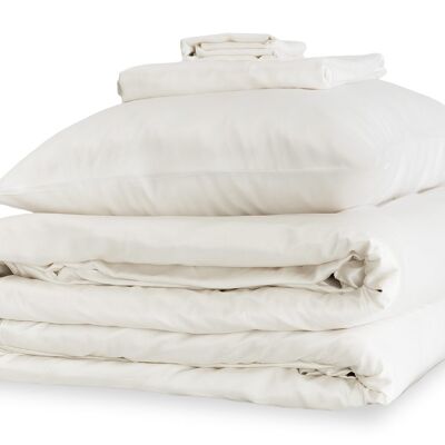 Ivory Silk Duvet Set - King / Standard Pillowcases
