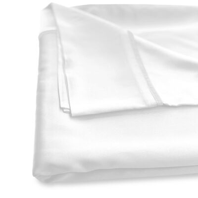 Brilliant White Pure Silk Flat Sheet - Double