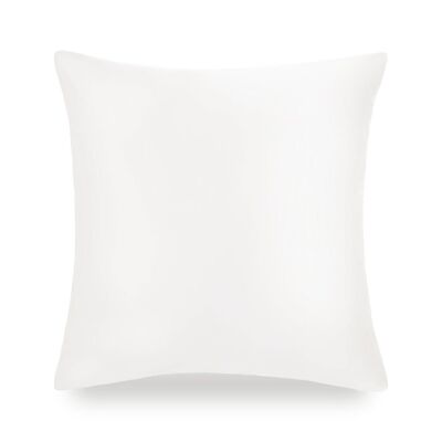 Brilliant White Pure Silk Cushion Cover - 40x40cm