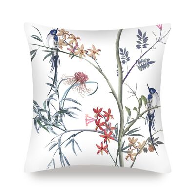 Hummingbird Pure Silk Cushion Cover - 40x40cm