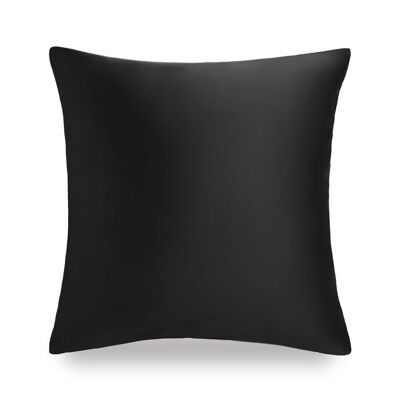 Charcoal Pure Silk Cushion Cover - 40x40cm