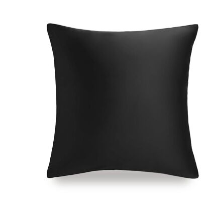 Charcoal Pure Silk Cushion Cover - 40x40cm