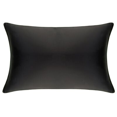 Charcoal Pure Silk Pillowcase - Standard - Ivory