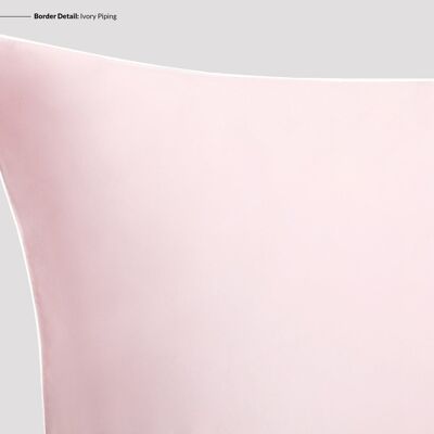 Precious Pink Pure Silk Pillowcase - Super King - Ivory