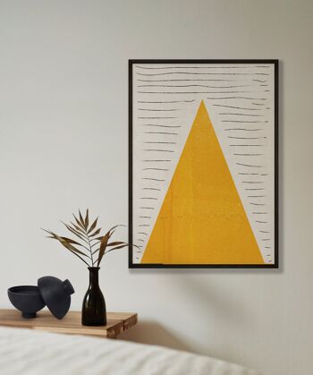 Mountain Lines Moutarde Print - 20x28inchesx50x70cm - Print Only 2