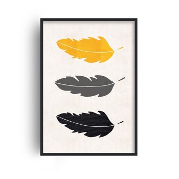 Impression de plumes moutarde - A4 (21x29,7 cm) - Impression uniquement 1