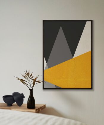 Grands triangles imprimé moutarde - A4 (21 x 29,7 cm) - impression uniquement 2