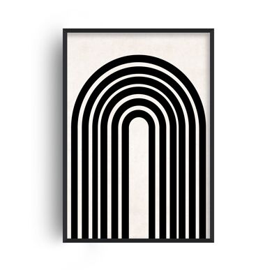 Black Rainbow Print - A2 (42x59.4cm) - White Frame