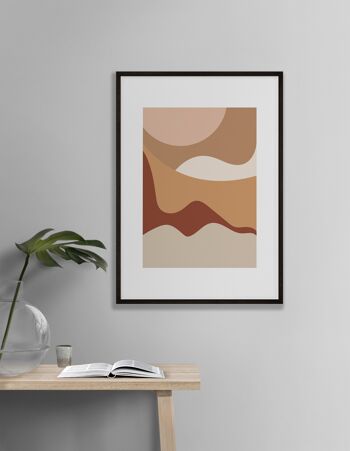 Impression Mica Sand Dunes N25 - 30x40 pouces/75x100cm - Cadre Blanc 2