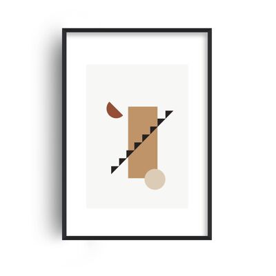 Mica Sand Stairs N22 Print - A4 (21x29.7cm) - Black Frame