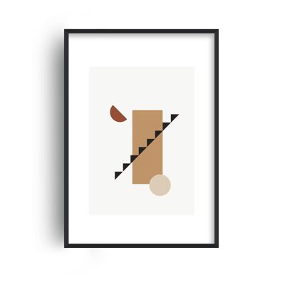Mica Sand Stairs N22 Print - A4 (21x29.7cm) - White Frame