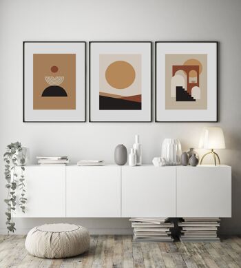 Mica Sand Big Sun N17 Print - A4 (21x29,7cm) - Cadre Noir 3