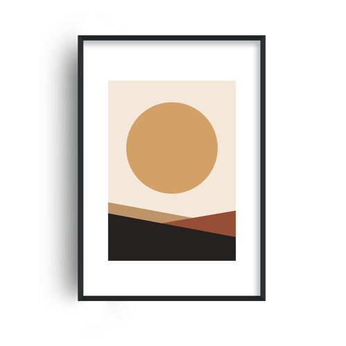 Mica Sand Big Sun N17 Print - A4 (21x29.7cm) - White Frame