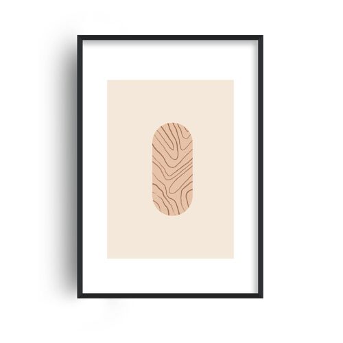 Mica Sand Leaf N12 Print - A4 (21x29.7cm) - Black Frame