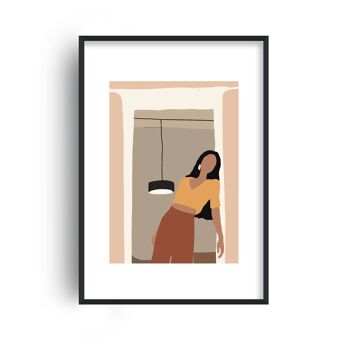 Mica Girl in Doorway N10 Print - A2 (42x59,4cm) - Cadre noir 1