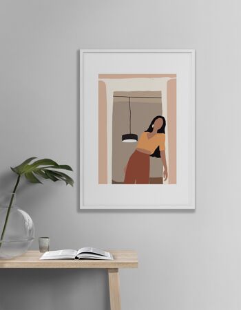 Mica Girl in Doorway N10 Print - A2 (42x59,4cm) - Cadre noir 2