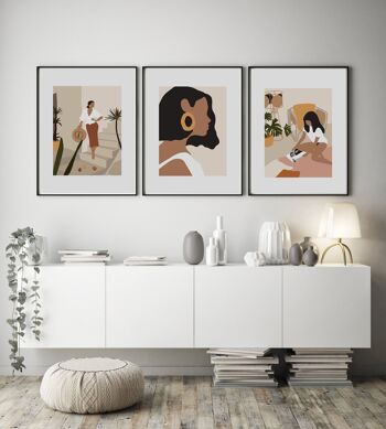 Mica Girl on Stairs N8 Print - A4 (21x29,7cm) - Cadre blanc 3