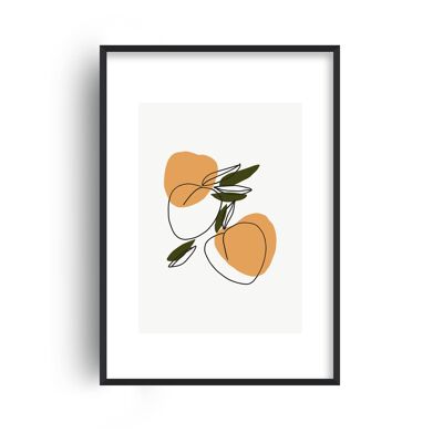 Mica Apricots N3 Print - A4 (21x29.7cm) - White Frame