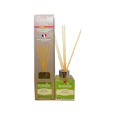Diffuseurs D'ambiance Muguet avec bâtons de rotins 100 ml - Fabrication artisanale française - Senteline