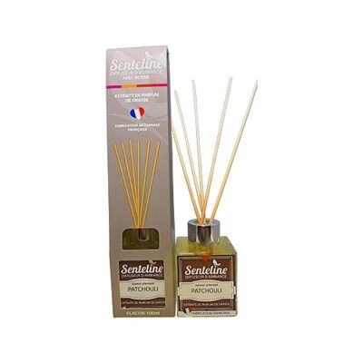 Diffuseurs D'ambiance Patchouli avec bâtons de rotins 100 ml - Fabrication artisanale française - Senteline