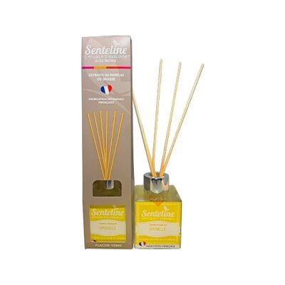 Diffuseurs D'ambiance Vanille avec bâtons de rotins 100 ml - Fabrication artisanale française - Senteline
