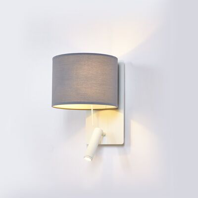 RUM lampada da parete bianco/grigio