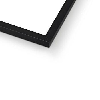 Impression abstraite de rectangle de marbre noir et rose - 30x40 pouces/75x100cm - Cadre noir 5