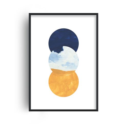 Horizon Abstract Circles Print - A2 (42x59.4cm) - Print Only