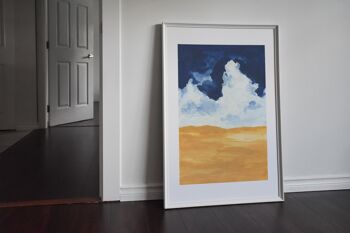 Horizon abstrait nuages impression - A4 (21 x 29,7 cm) - impression uniquement 2