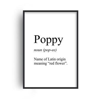 Personalised Name Meaning Definition Print - A3 (29.7x42cm) - White Frame