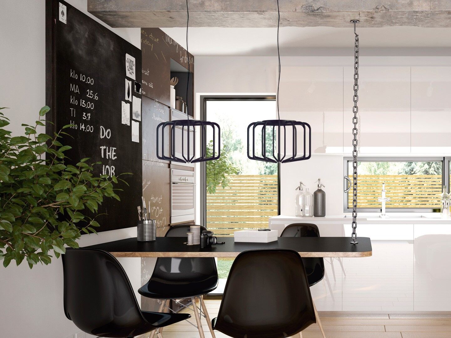 GABIA lampada a sospensione nera