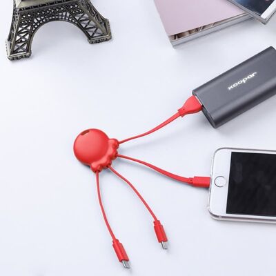 OCTOPUS 2 - Multi-connector charging cable - Red