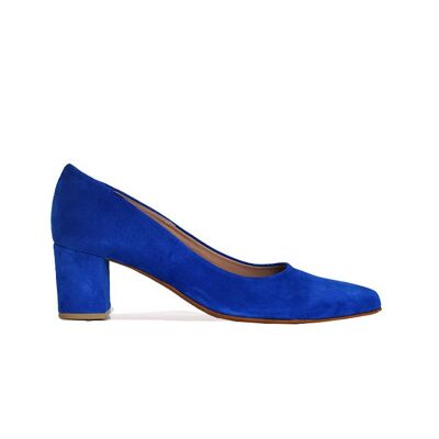 Pump Fleur - cobalt blue