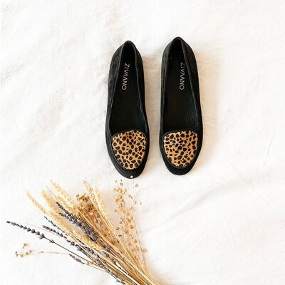 Black Metta leopard print loafer x