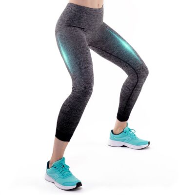 Gray slimming 7/8 leggings for women