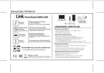LINK POWERBANK - Chargeur 2600 mAh - Rouge 5