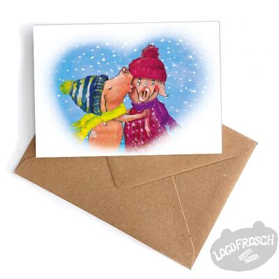 Folding card "Winter Kisses"