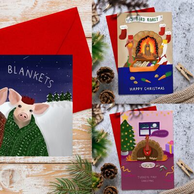 Veggie Christmas Card Bundle