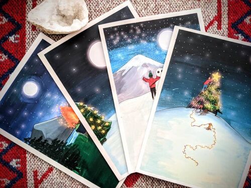 CHRISTMAS CARD BUNDLE - 2 of each of my 4 designs.