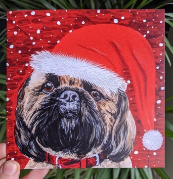 AJOUTER - Cartes de Noël personnalisées - Portrait animalier/animal de compagnie/Carte de Noël/Noël - idée cadeau personnalisée 2