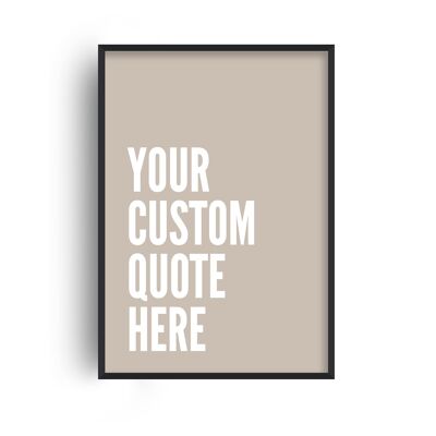 Custom Quote Bold Type Stone Print - A2 (42x59.4cm) - Black Frame